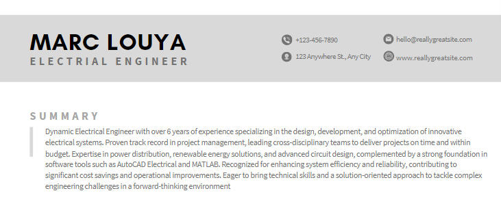 cover letter electrical engineer